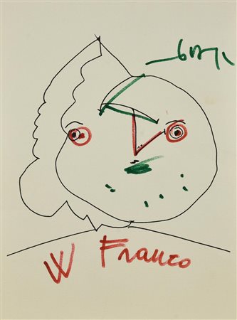 Gianni Dova (1925 - 1991) SENZA TITOLO, 1986 stampa e pennarello su...