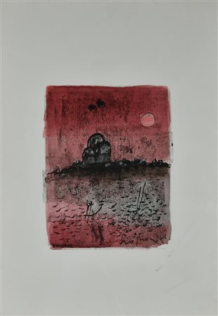 Franco Rognoni (1913 - 1999) VENEZIA tecnica mista su carta Fabriano, cm...