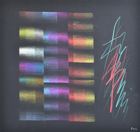 Ennio Finzi (1931 - 2024) RITMI DI LUCE pastello su cartoncino, cm 33x35...