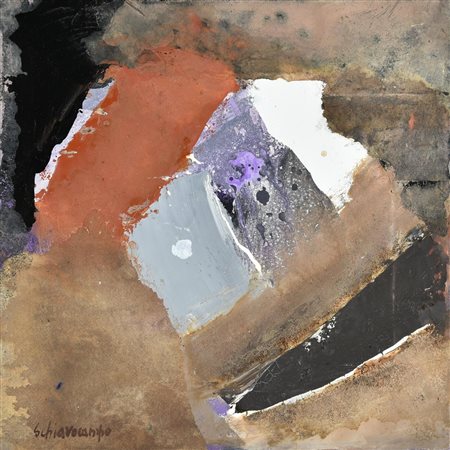 Paolo Schiavocampo (1924 - 2022) SENZA TITOLO olio su tela, cm 30x30 firma...