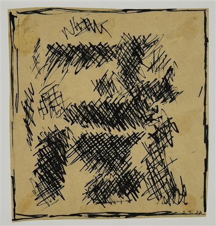 Enrico Della Torre (1931 - 2022) LUCI E OMBRE, 1959 china su carta, cm...