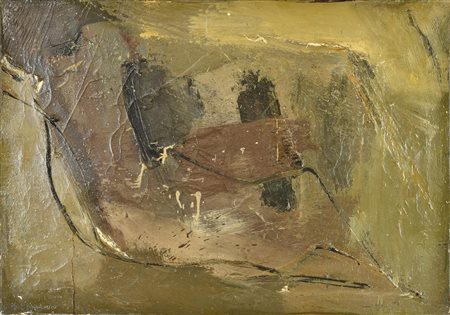 Paolo Schiavocampo (1924 - 2022) SENZA TITOLO, 1962 olio su tela, cm 50x70...