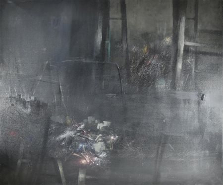 Giuseppe Banchieri (1927 - 1994) INTERNO - ESTERNO, 1960 olio su tela, cm...