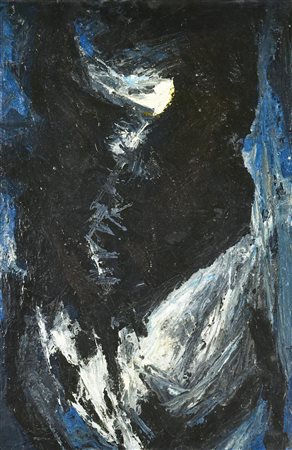 Gualtiero Nativi (1912 - 1999) GRANDE OMBRA, 1962 smalti su cartone, cm 60x39...