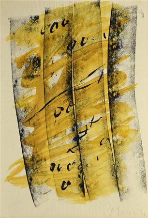 Ignazio Moncada (1932) SENZA TITOLO, 1991 tecnica mista su carta, cm 35x50...