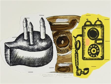 Concetto Pozzati (1935 - 2017) OCCUPATO, 2014 tecnica mista su cartoncino, cm...