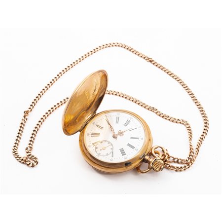 OROLOGIO da tasca Remontoir 18 rubis in oro giallo 12 KT