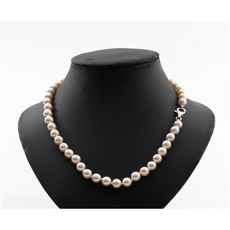 COLLANA di perle con chiusura in argento 925