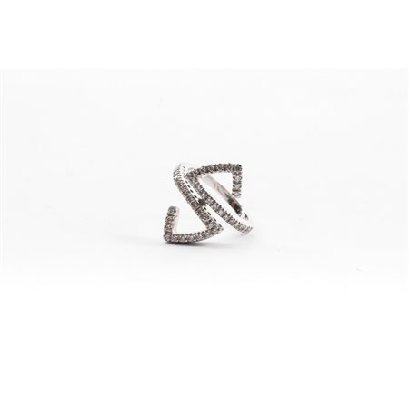 ANELLO in oro bianco 18 KT con brillanti