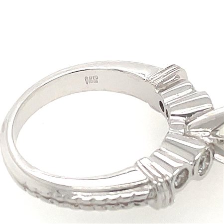 ANELLO IN ORO BIANCO 6.47 GR CON DIAMANTI - IGI - R11204