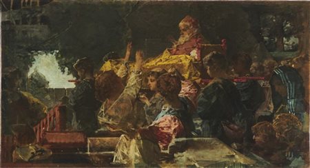 Tranquillo Cremona ( Pavia 1837 - Milano 1878 )  "Sisto V"