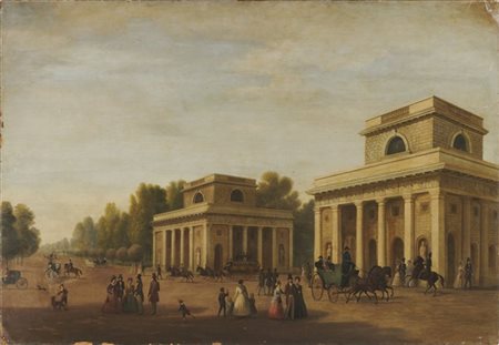 Scuola lombarda del secolo XIX

"Bastioni di Porta Venezia" 
olio su cartone (c