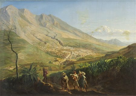 Ernest Charton de Treville "Veduta di Quito" 1850?
olio su tela (cm 60x90)
firma