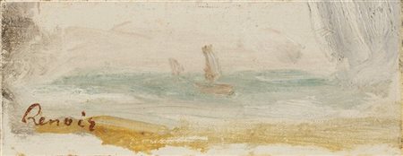 Pierre-Auguste Renoir "Etude de voiliers" 
olio su tela applicata a tavoletta (c