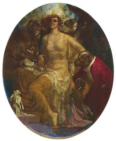 Giovanni Battista Galizzi "Circe" 1923
olio su tela (cm 178x146)
firmato in bass