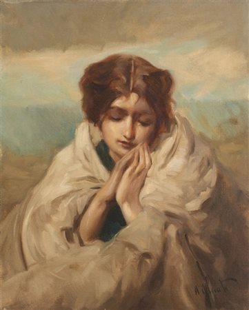 Ambrogio Antonio Alciati "Ricordo" 
olio su tela (cm 50x40)
firmato in basso a d