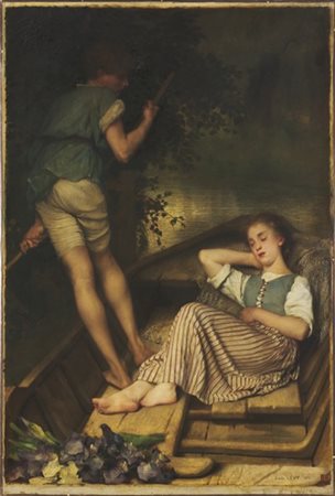 Emile Levy "Dolci sogni" 1875
olio su tela (cm 110x75)
firmato e datato in basso