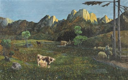 Scuola della seconda metà del secolo XIX

"I tre sensi - Valle di Landro" 
olio