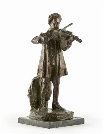 Ettore Archinti "Cavatina in Sol" Lodi, 1924
scultura in bronzo (cm 32x15x14) 
f