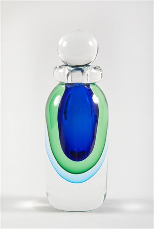 Flavio Poli (attribuito a) (Chioggia, 1900 - Venezia, 1984) 
Boccetta di profumo 
 Cm 20x7