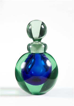 Archimede Seguso  (Murano 1909 - Murano 1999)) Boccetta di profumo  Cm 16,5x9