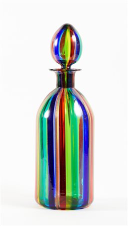 Reno Schiavon (Venezia,  - ) 
Vaso in Vetro soffiato Schiavon XX sec
 Cm 31 x 10