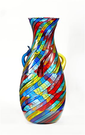 Vittorio Ferro (1932 - 2012) 
Vaso in vetro 
Vetro Soffiato Cm 25,5x10