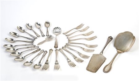  
Servizio di posate da dolce in argento 800 
 