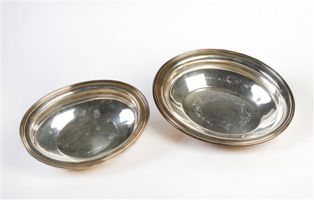  
Lotto composto da due ciotole in argent 
 Cm 4x21; 5x18