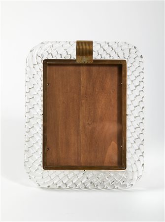 Venini  
Cornice in vetro attorcigliato e ottone 1940 ca.
 Cm 32,5x26,5