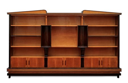 Tomaso Buzzi (1900 - ) 
Importante mobile libreria da parete 
 Cm 173x290x34