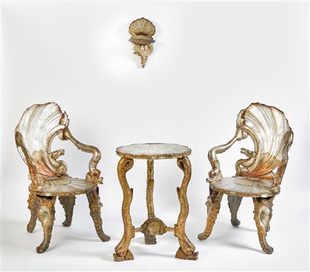  
Salottino di grotta 1900 ca.
 Cm 58x60x87