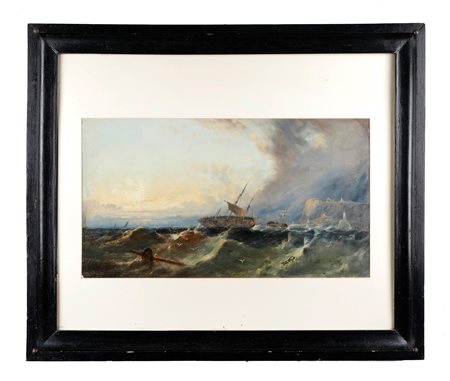 William Henry Williamson (1820 - 1883) 
"Marina" XIX secolo
Olio su Tavola Cm 50x56