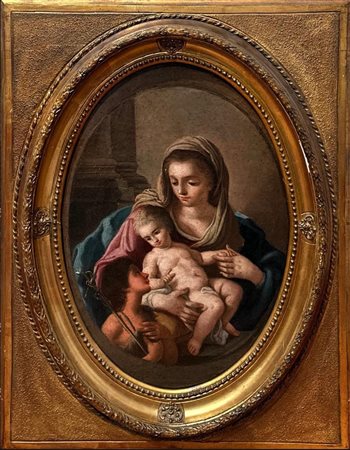  
Madonna con Bambino e S. Giovannino 
 Cm 46x32