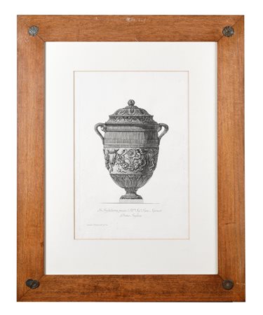 Francesco Piranesi (Roma, 1758 - Parigi, 1810) 
"In Inghilterra presso la Ill.ma Sig.ra Jane Synnot Dama Inglese" 
 Cm lastra: 39,5x24,5