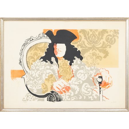 MARIO BARDI, Senza titolo, Litografia a colori