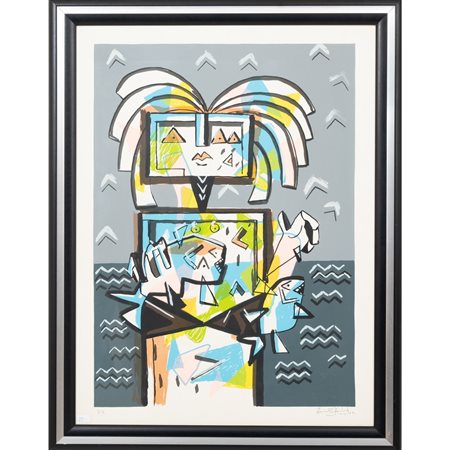 IBRAHIM KODRA, Figura, Serigrafia a colori