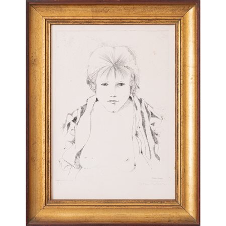 BRUNO CARUSO, Figura femminile, Incisione