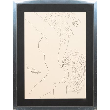 NOVELLA PARIGINI, Figura femminile, Pennarello su carta