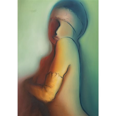 PINO BUTTITTA, Figura femminile, Olio su tela