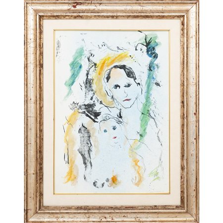 ERNESTO TRECCANI, Olio su carta applicata su cartone