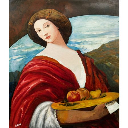 NINO PEDONE, La baronessa di Carini, Olio su tela