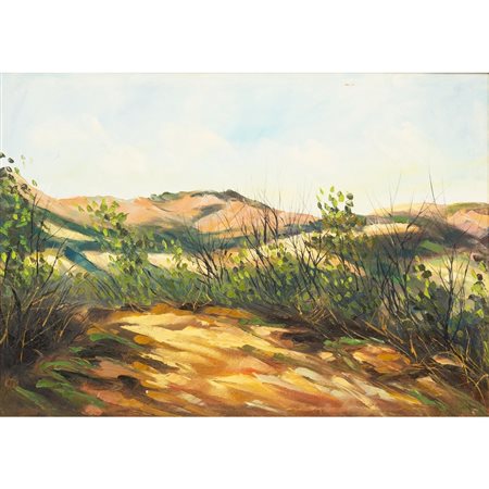 FRANCO AZZINARI, Paesaggio, Olio su tela