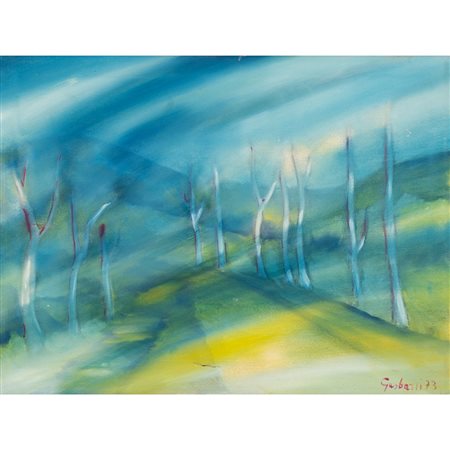 LUCIANO GASBARRI, Strada alberata, Olio su tela