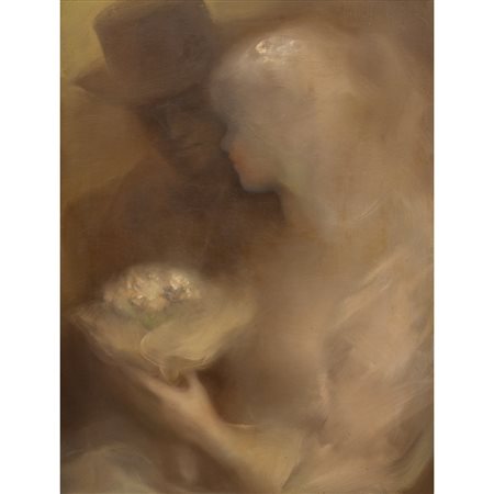 PIETRO BUTTITTA, Gli sposi, Olio su tela