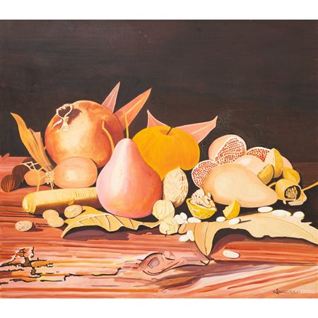 GIORGIO RAVAZZOLO, Natura morta con noci, Olio su tela