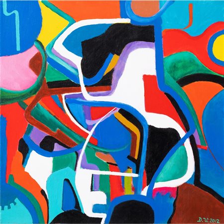 DOMENICO VIGNALI, Figura astratta, Olio su tela