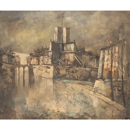 OSAMU YAMAZAKI, Paris, Olio su tela