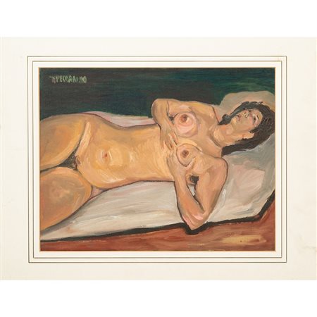 ALDO PECORAINO, Nudo femminile, Olio su tela