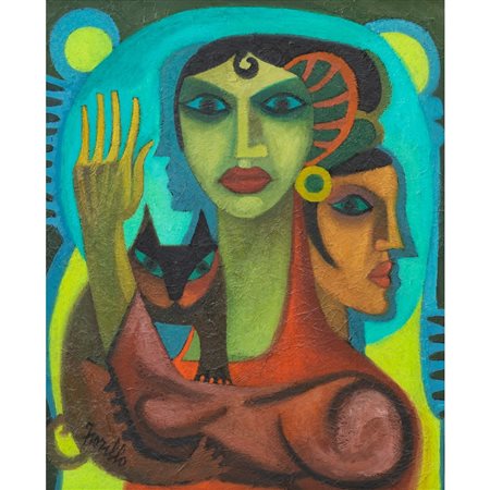 RENATO FIORILLO, L'idolatrice, Olio su tela